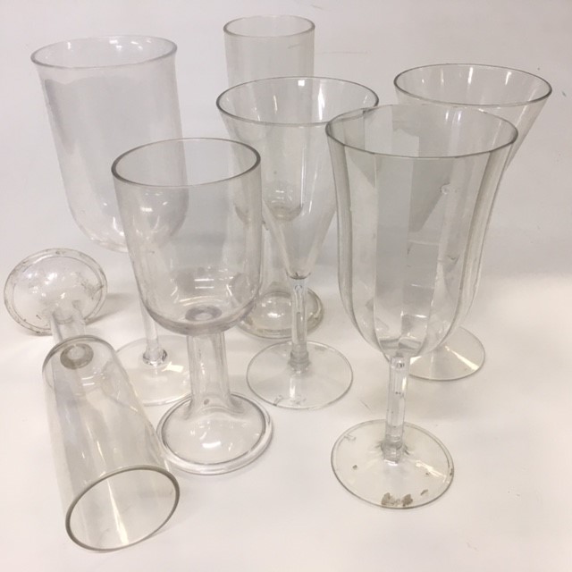 GLASS, Plastic Champagne or Wine Glass